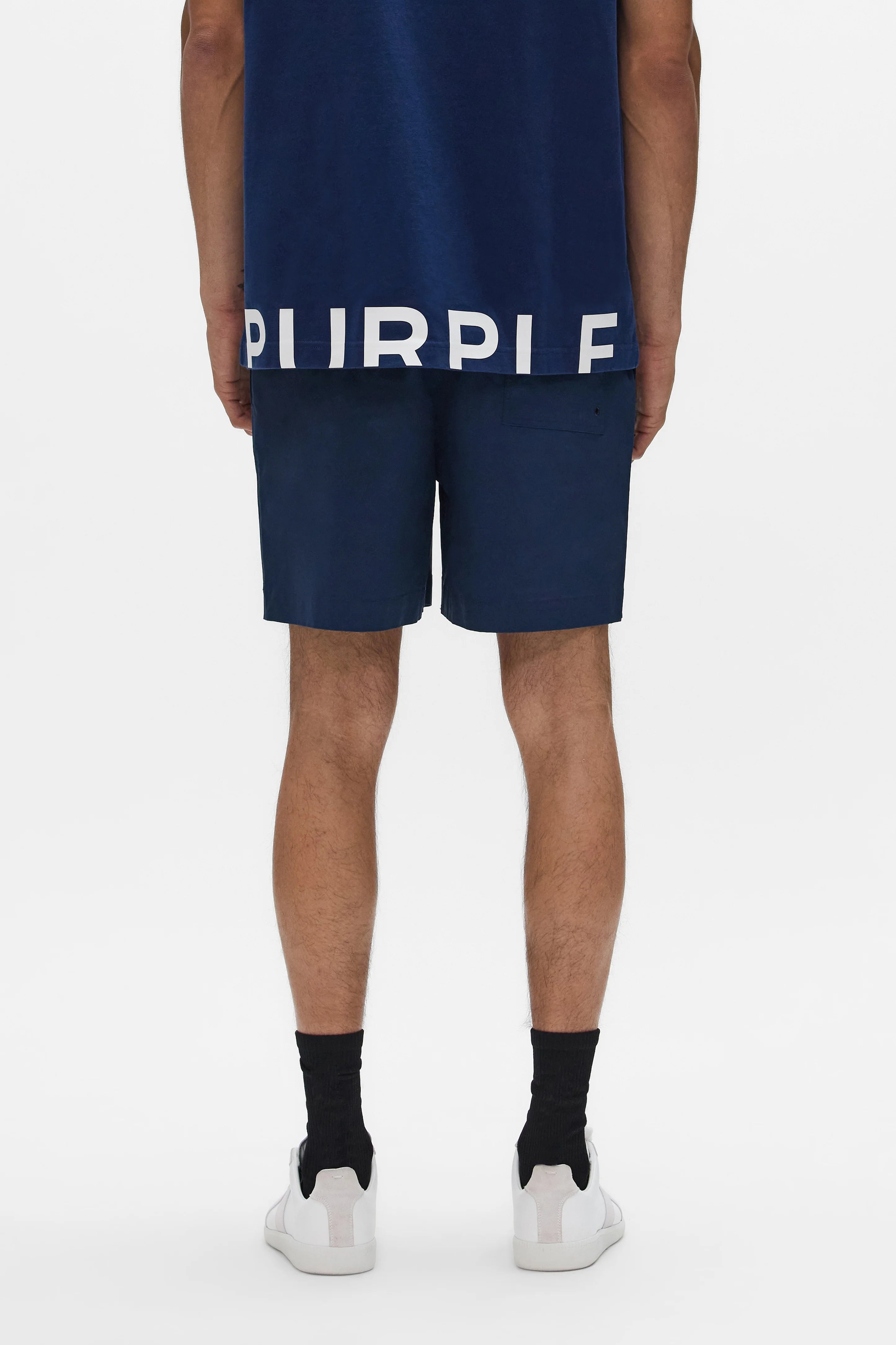 Purple Brand Wordmark Cut All Around Short