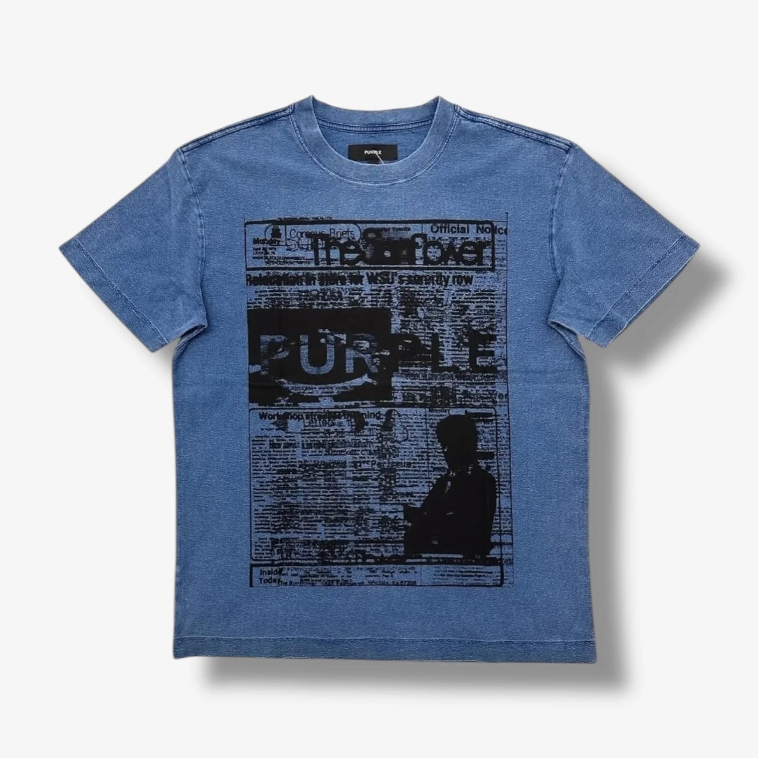 Purple Brand Textured SS Tee Authentic Blue