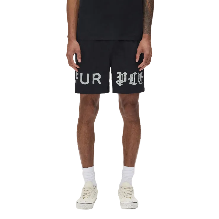 Purple Brand Half & Half Wordmark All Around Short