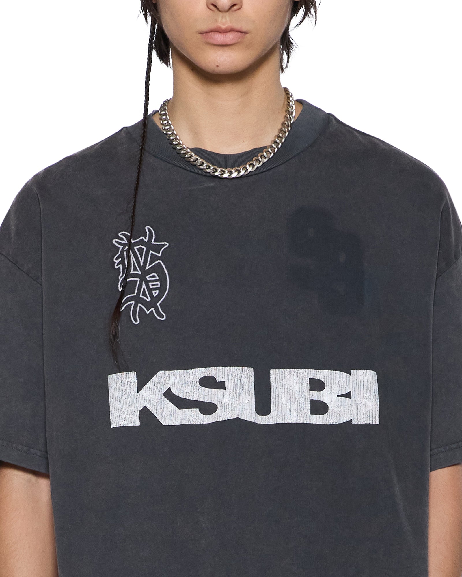 Ksubi Rugged Ekcss SS Tee Blasted Black