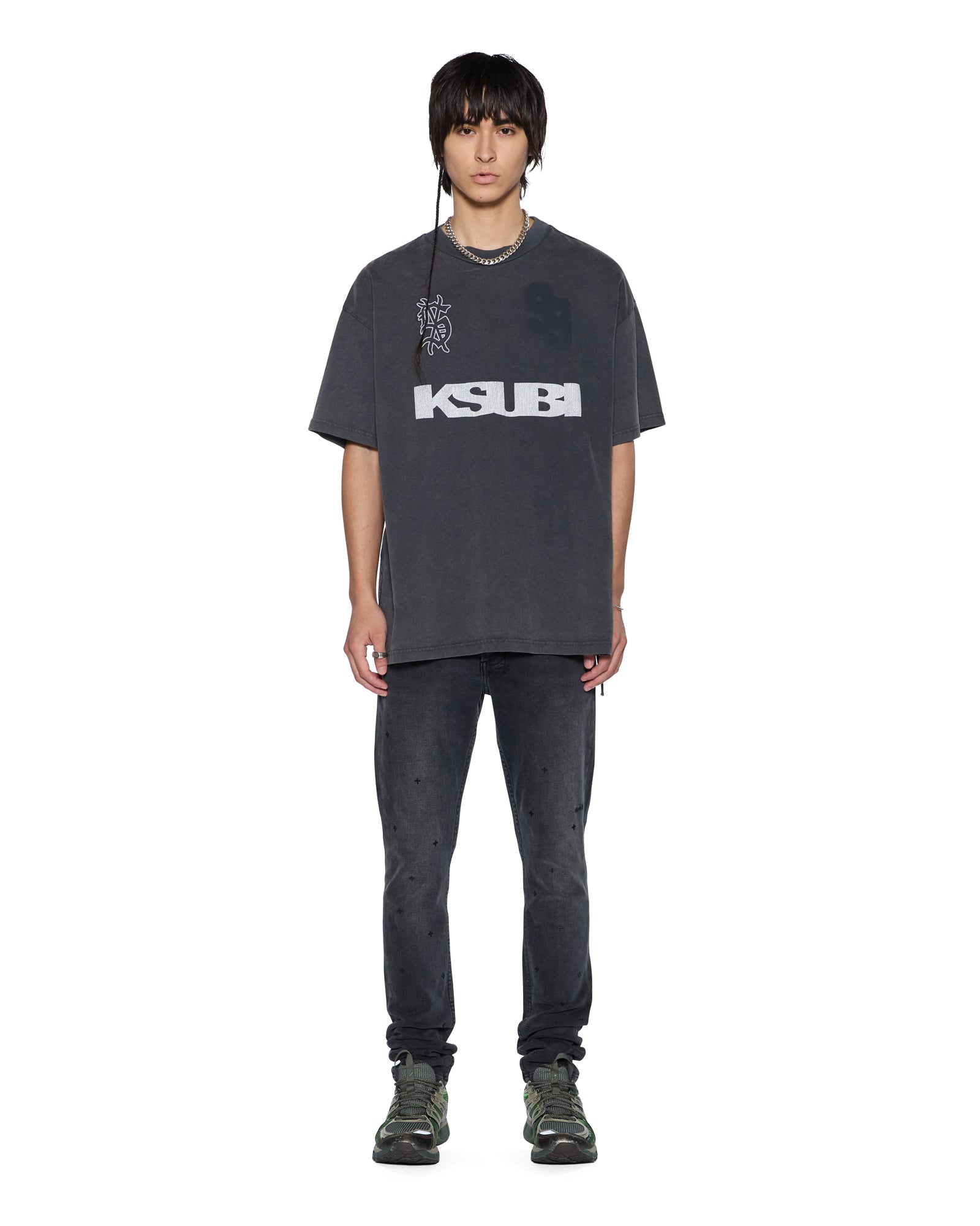 Ksubi Rugged Ekcss SS Tee Blasted Black