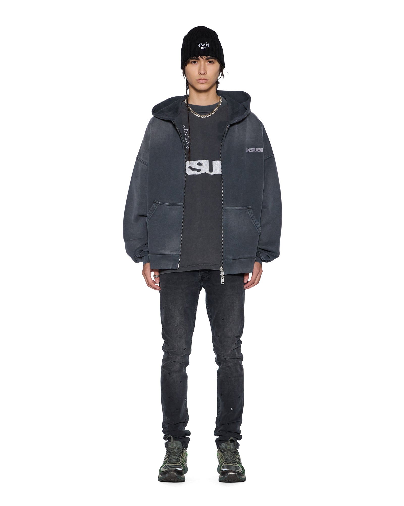 Ksubi Rugged Ekcss SS Tee Blasted Black