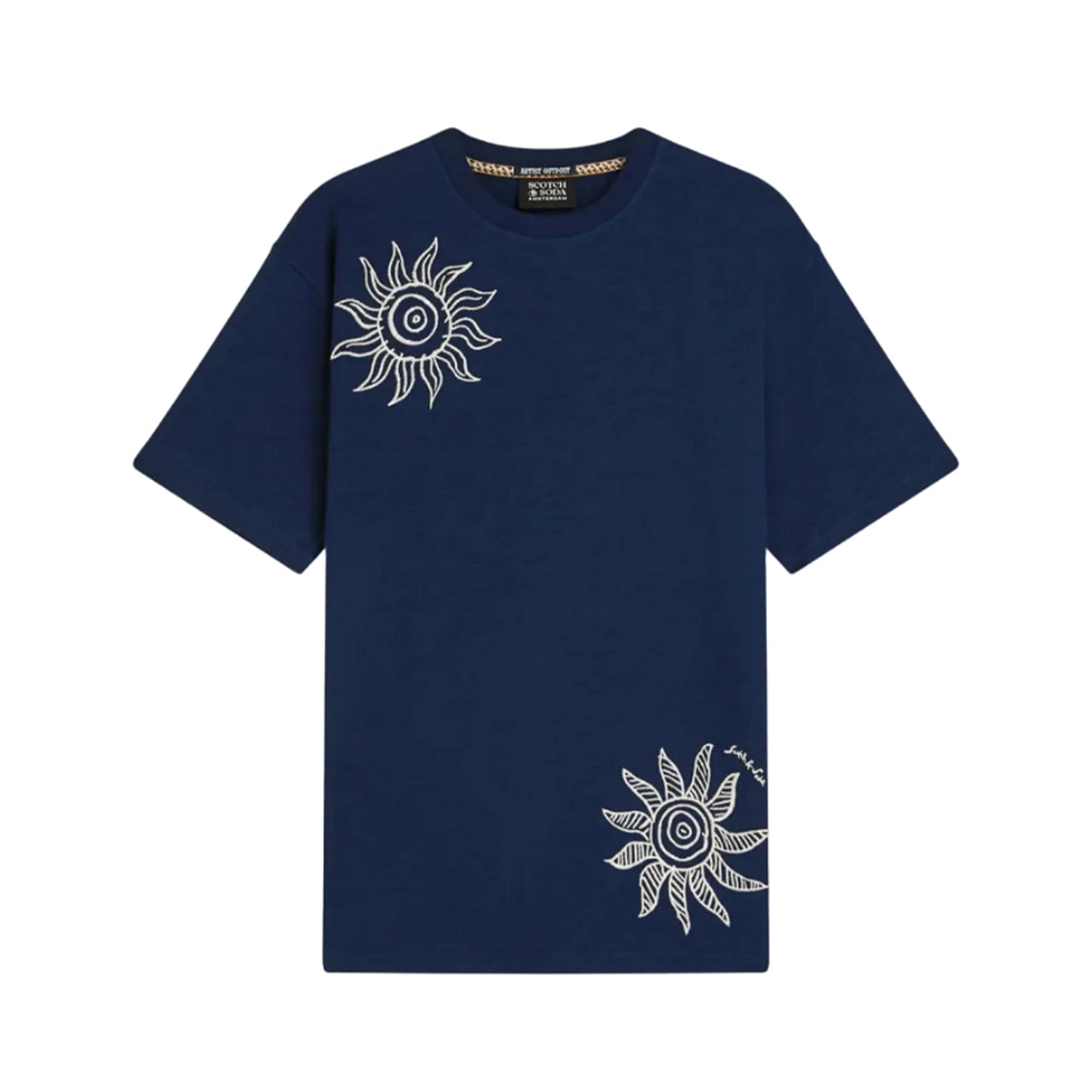 Scotch & Soda Embroidered Artwork Relaxed Fit T-shirt