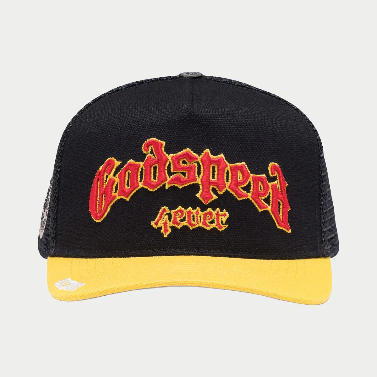 Godspeed GS Forever Trucker Hat (Black/Yellow/Red)