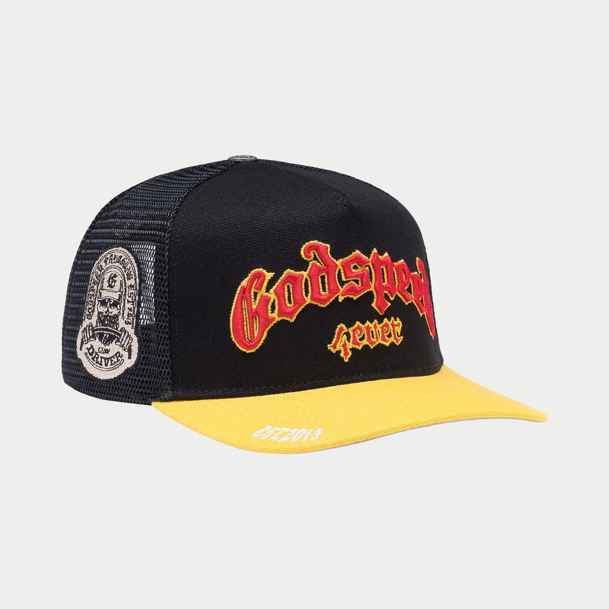 Godspeed GS Forever Trucker Hat (Black/Yellow/Red)