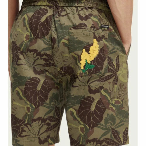 Scotch & Soda The Fave Printed Bermuda Shorts - Blue Jeans