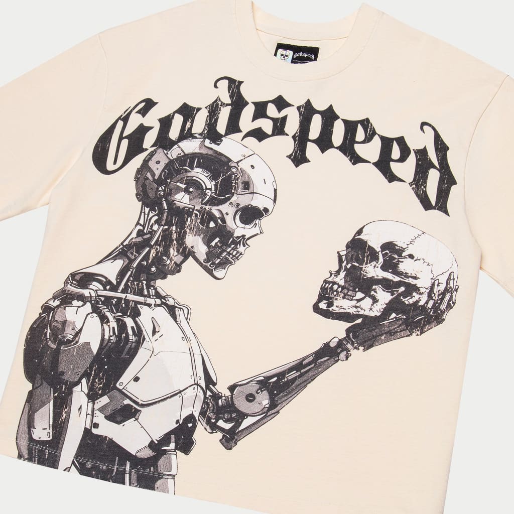 Godspeed Mankind vs Ai III T-Shirt (Bone/Black)