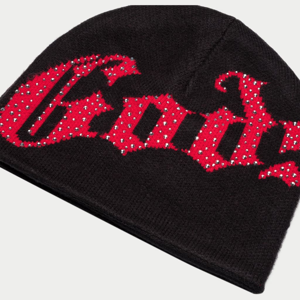 Godspeed OG Logo Studded Beanie (Black/Red)