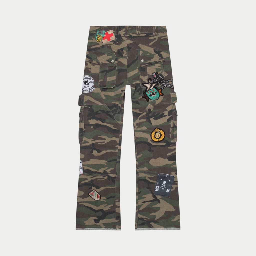 Godspeed Patchwork Flared Cargo Pants