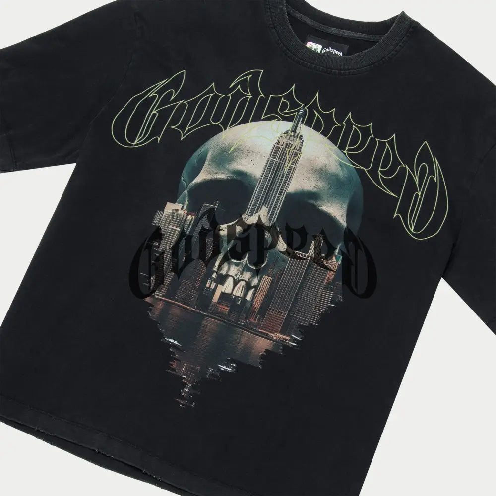 Godspeed Skyline T-Shirt (Black Wash)