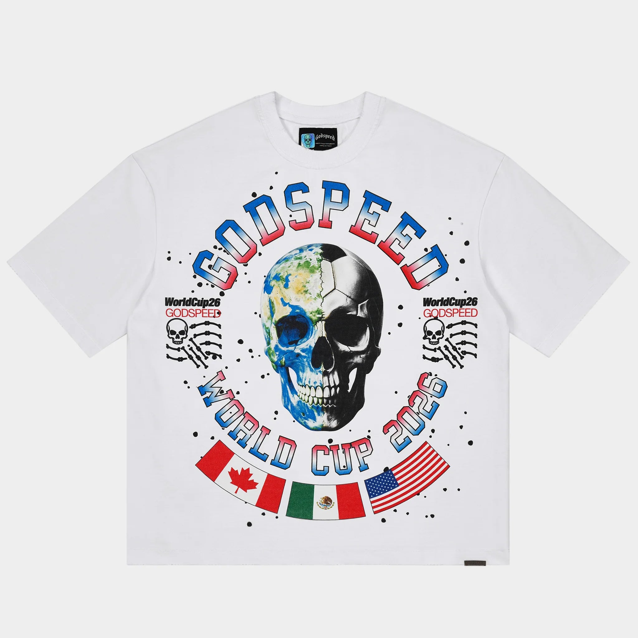 Godspeed Planet Football T-Shirt (White)