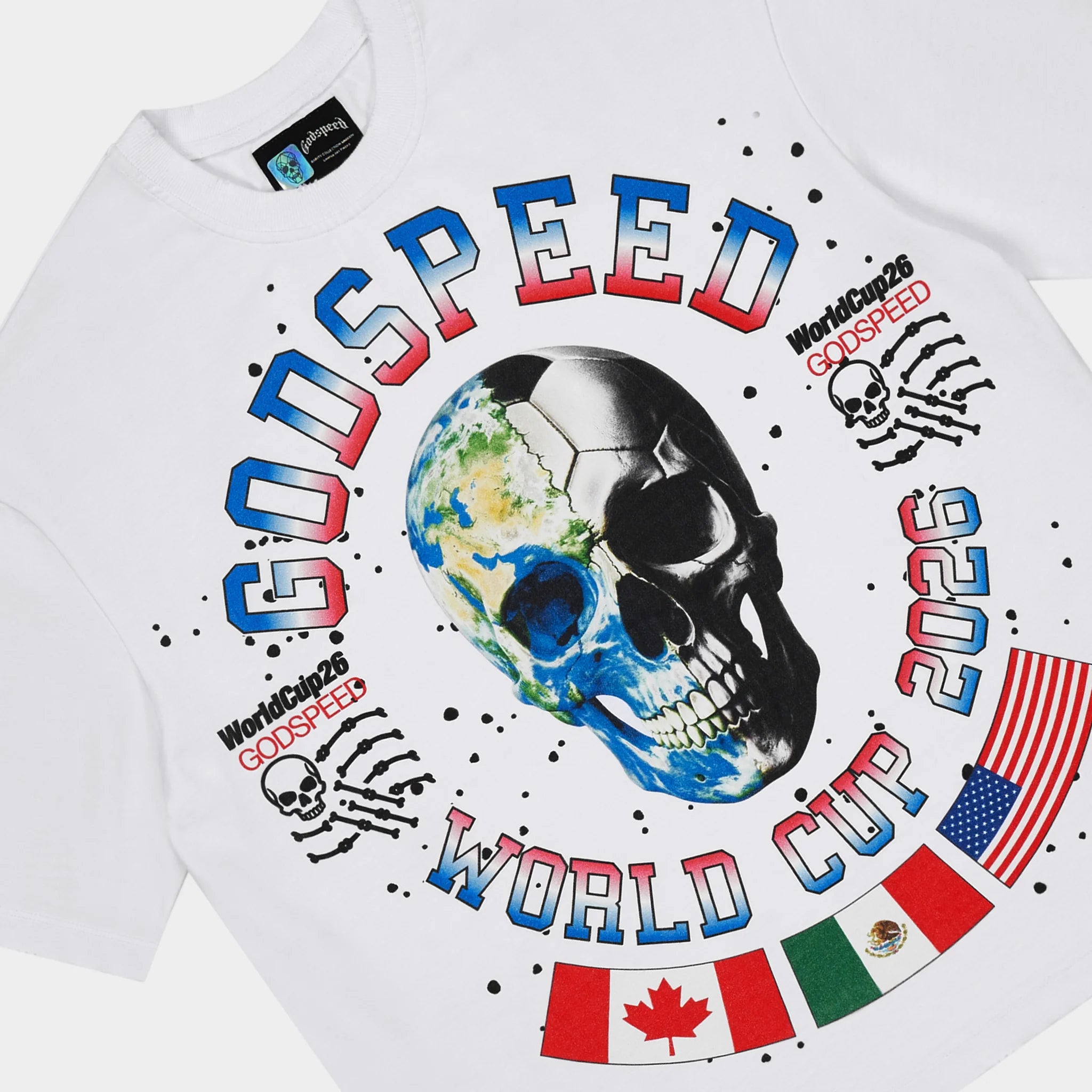 Godspeed Planet Football T-Shirt (White)