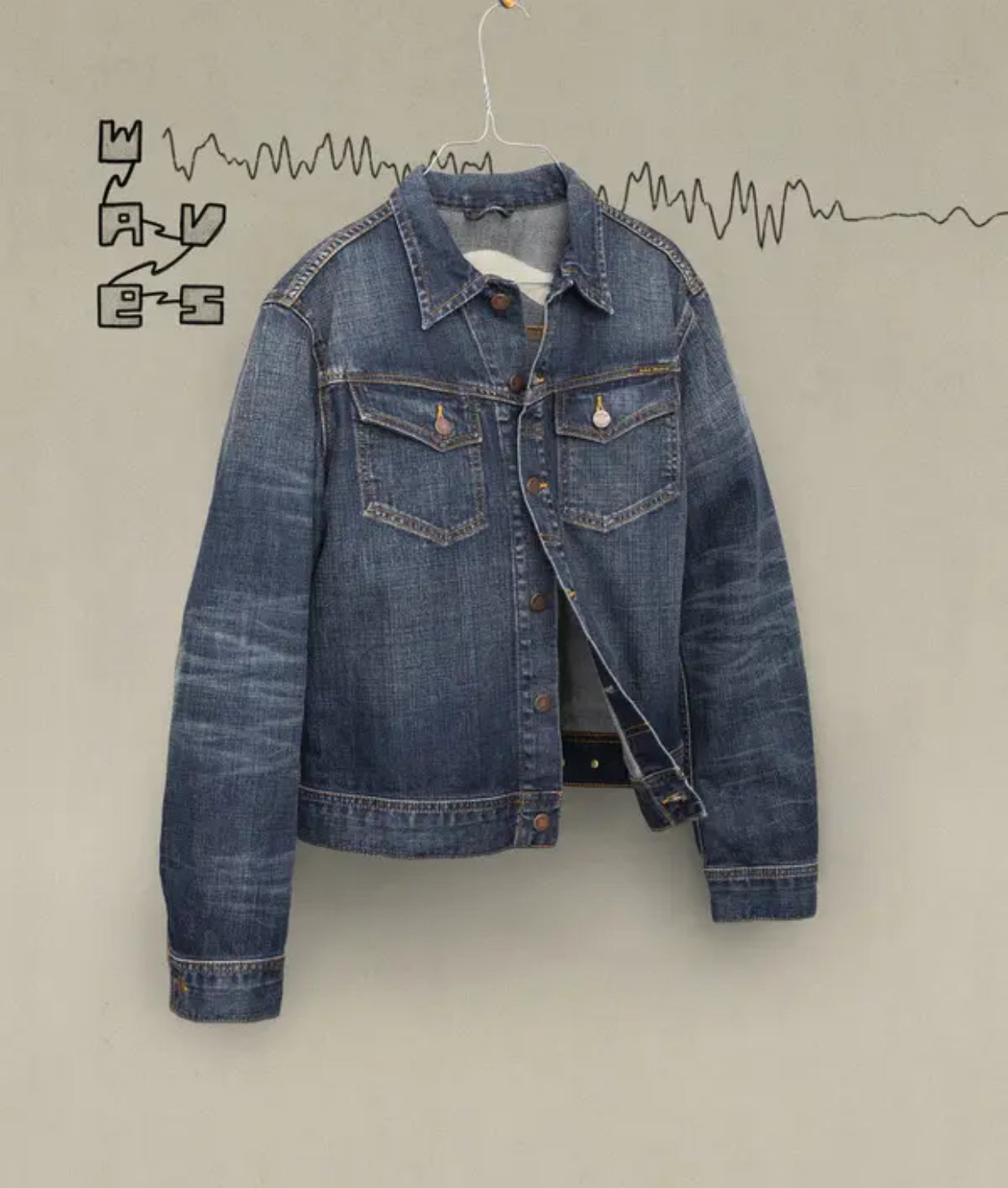 Nudie Conny Denim Jacket Big Wave