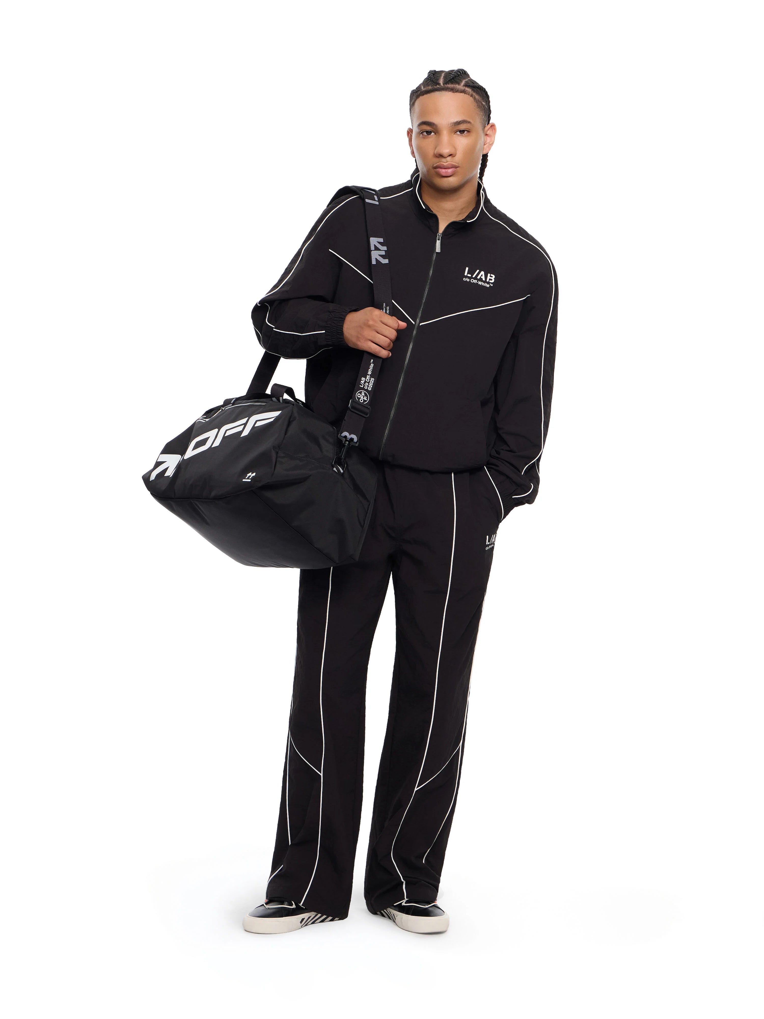 L/AB c/o Off-White L/AB Contrast Piping Diagonal Tracksuit