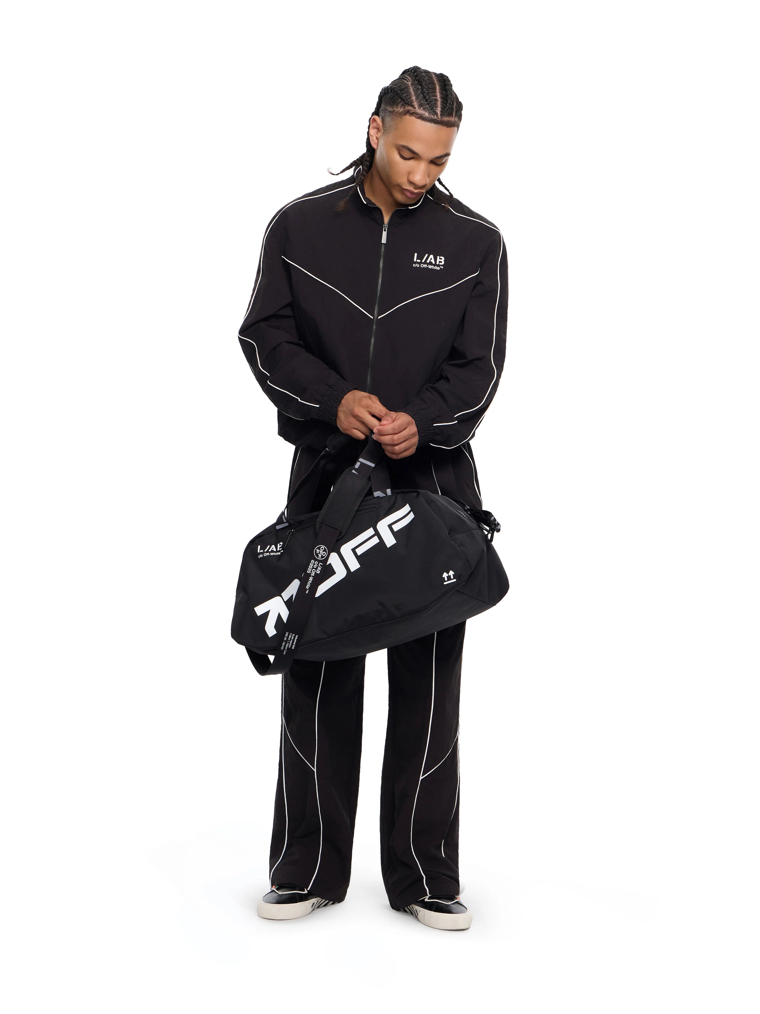 L/AB c/o Off-White L/AB Contrast Piping Diagonal Tracksuit