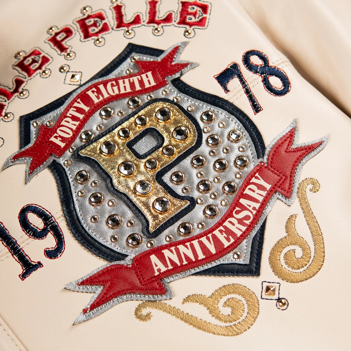 Pelle Pelle  Unraveled Anniversary Jacket “Studs & Rhinestone”