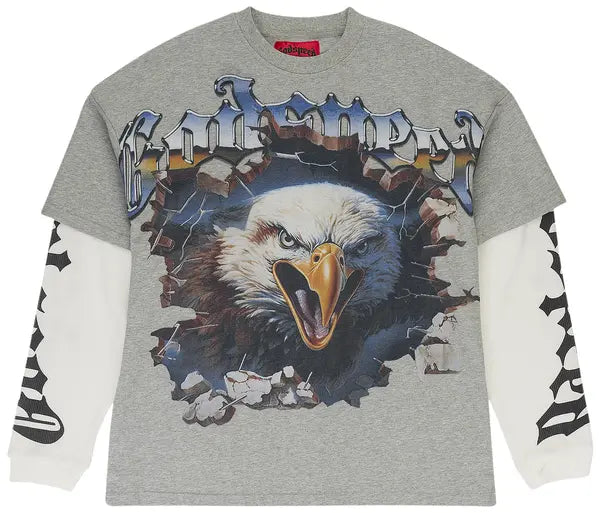 Godspeed Spirit Animal Layered L.S T-Shirt (Grey)