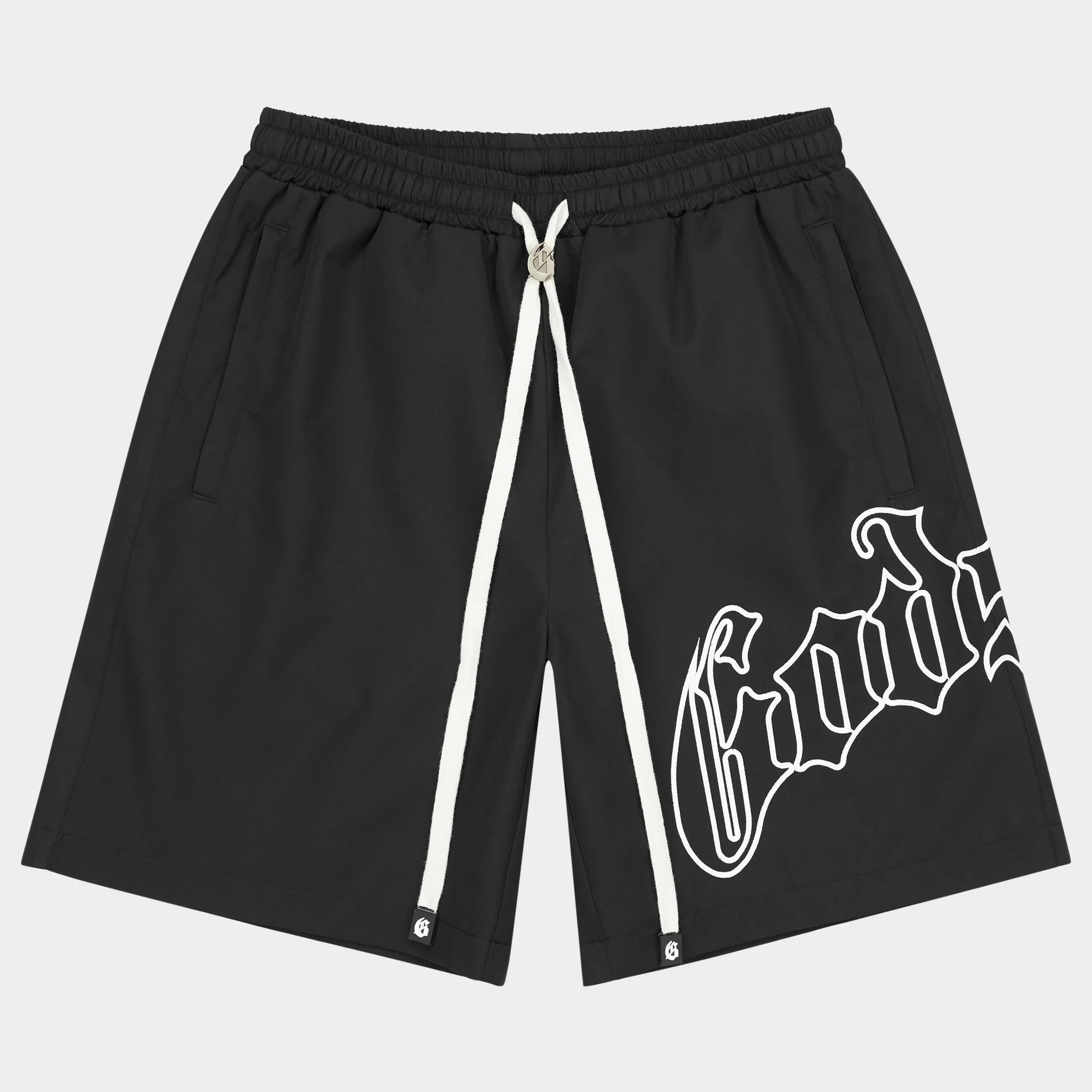 Godspeed OG Logo Nylon Shorts (Black/White)