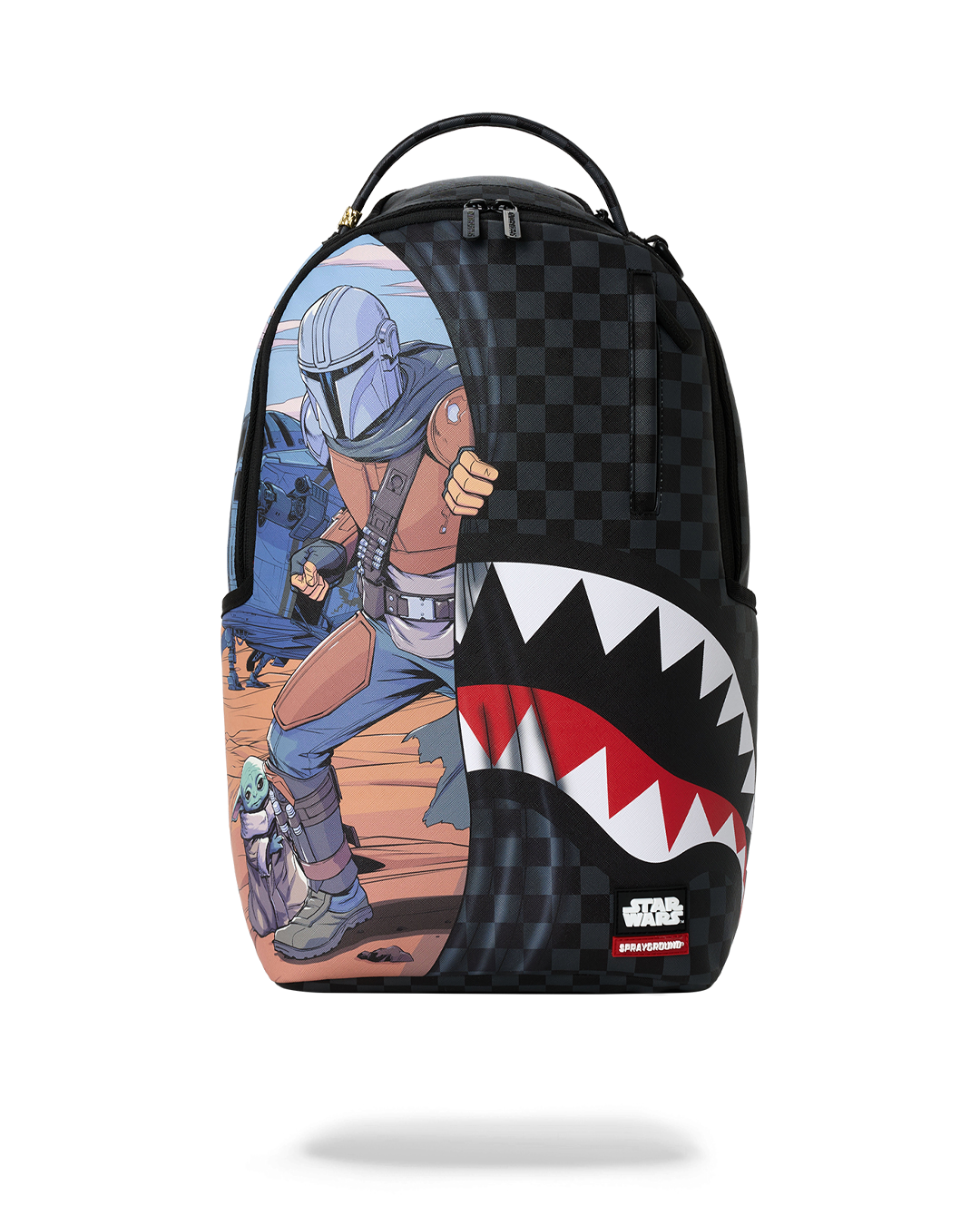 Sprayground Star Wars Mando Grogu Get To The Ship Backpack