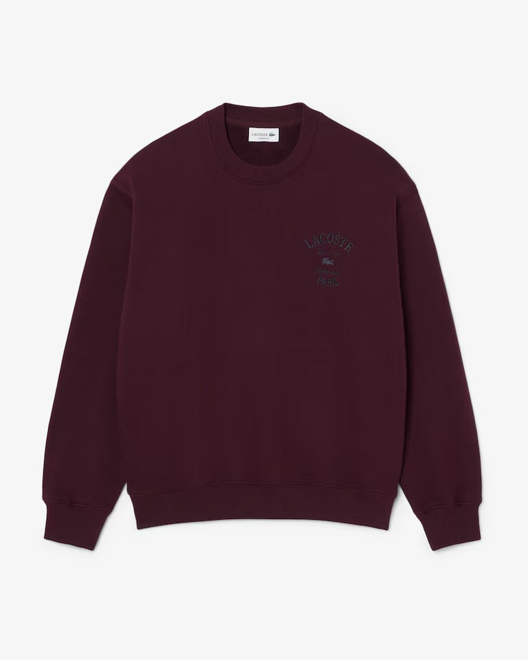 Lacoste Embroidered Fleece Crew Neck Sweatshirt