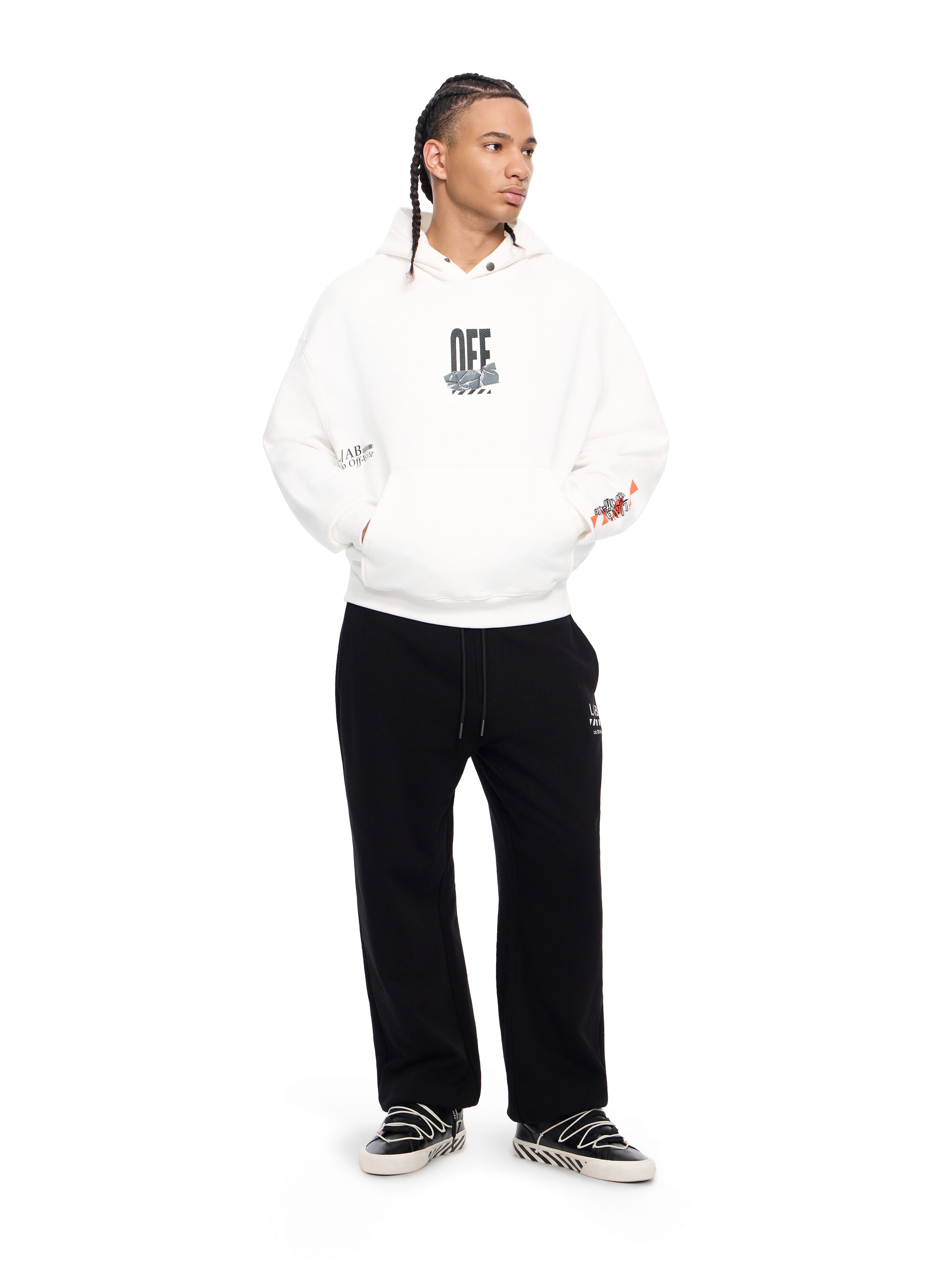 L/AB c/o Off-White L/AB Off Active Tape Hoodie