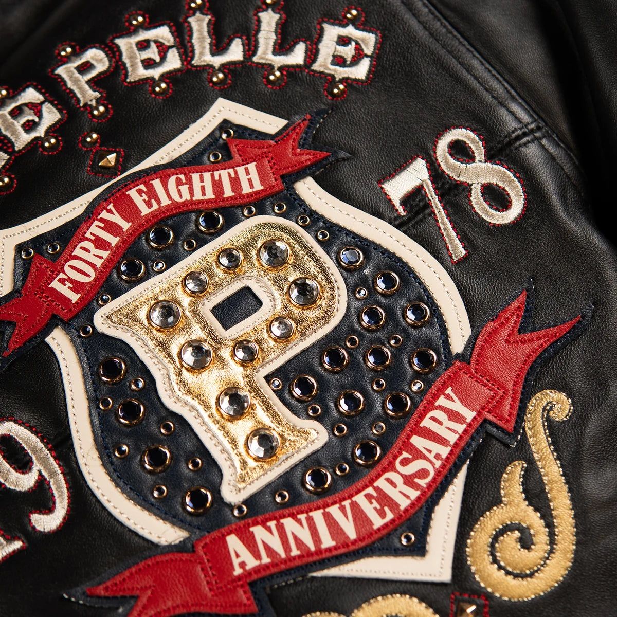 Pelle Pelle  Unraveled Anniversary Jacket “Studs & Rhinestone”