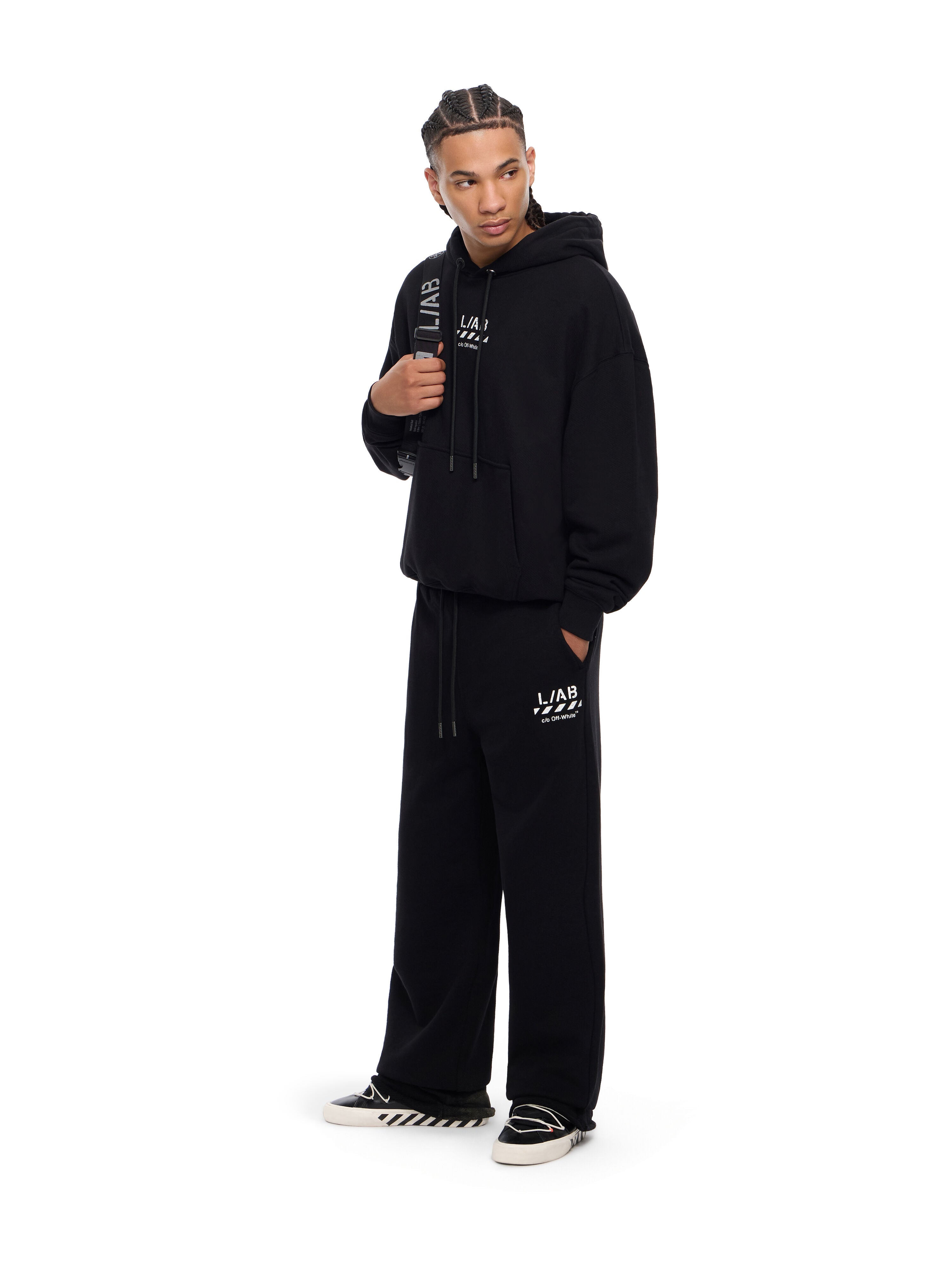 L/AB c/o Off-White Core Diagonal Relaxed Sweatsuit