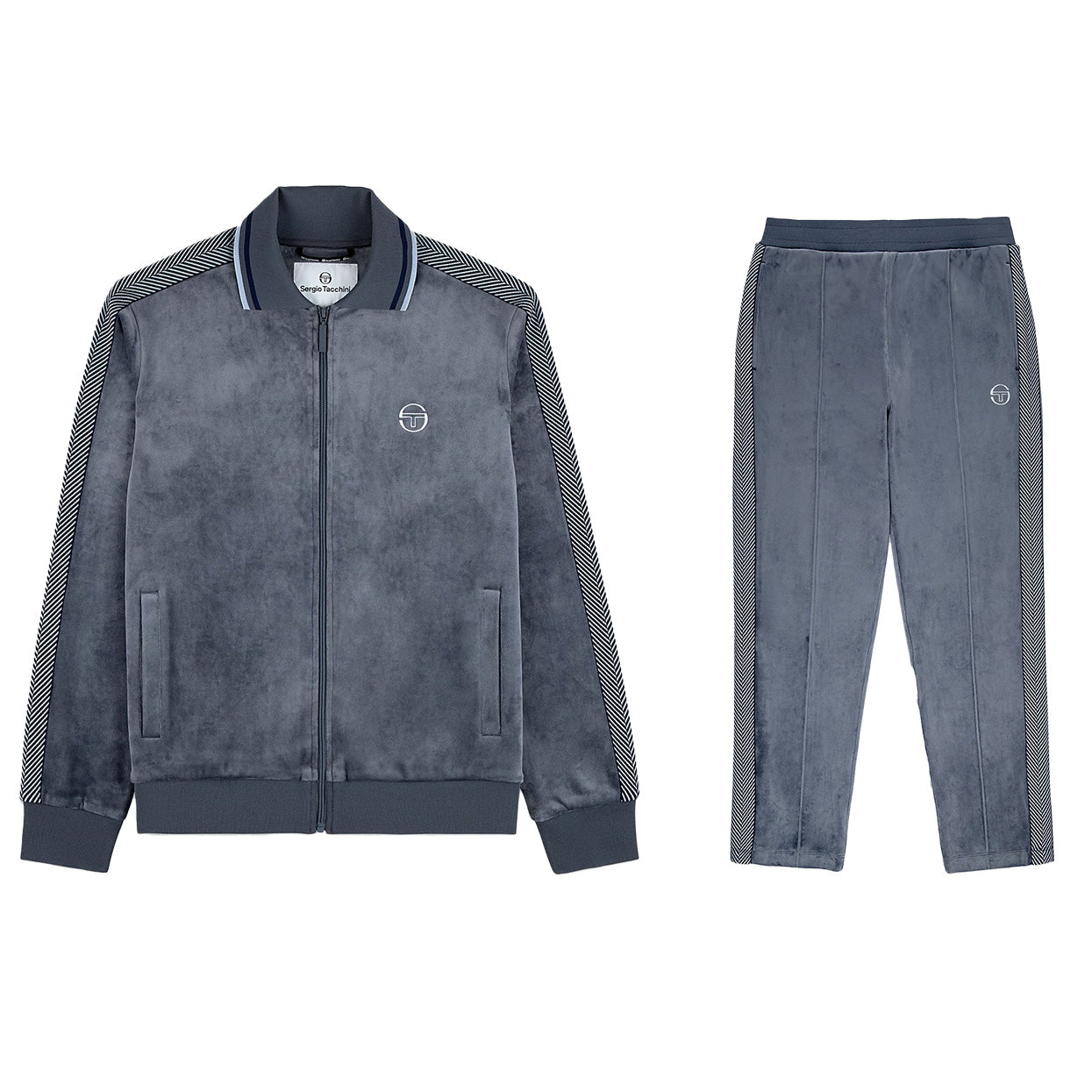 Sergio Tacchini Maglia Velour Track Sweatsuit- Maritime Blue