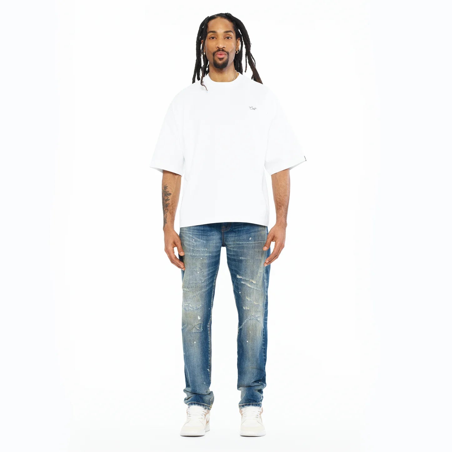 Cult Of Individuality Rocker Slim Straight 602 Jeans In Baltic