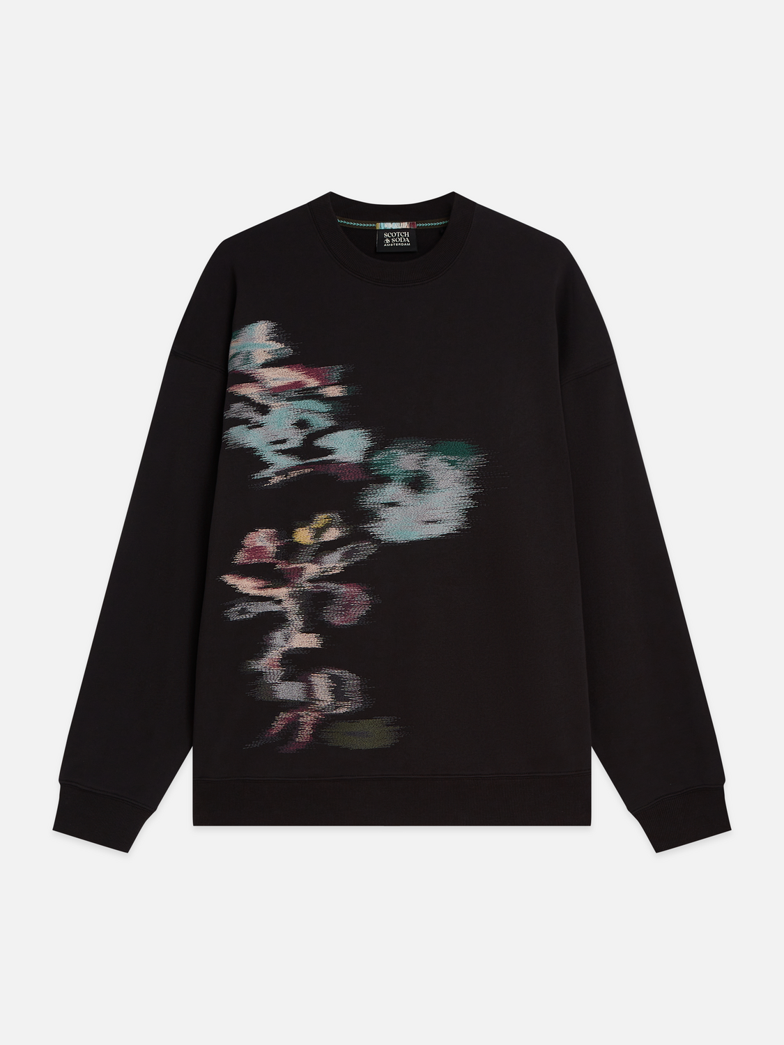 Scotch & Soda Placed Embroidered Artwork Loose-Fit Sweatshirt