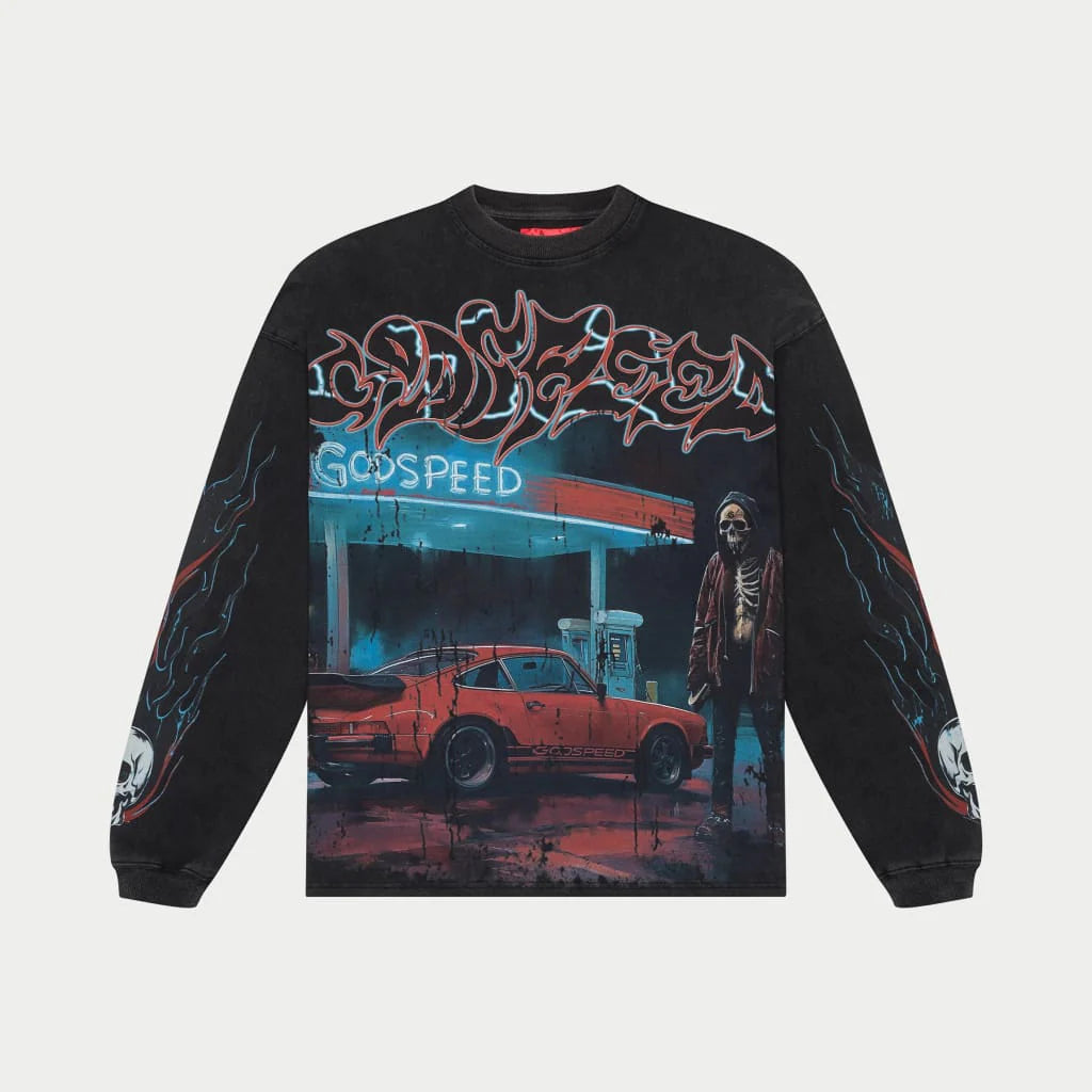 Godspeed Pitstop Long sleeve (Black wash)