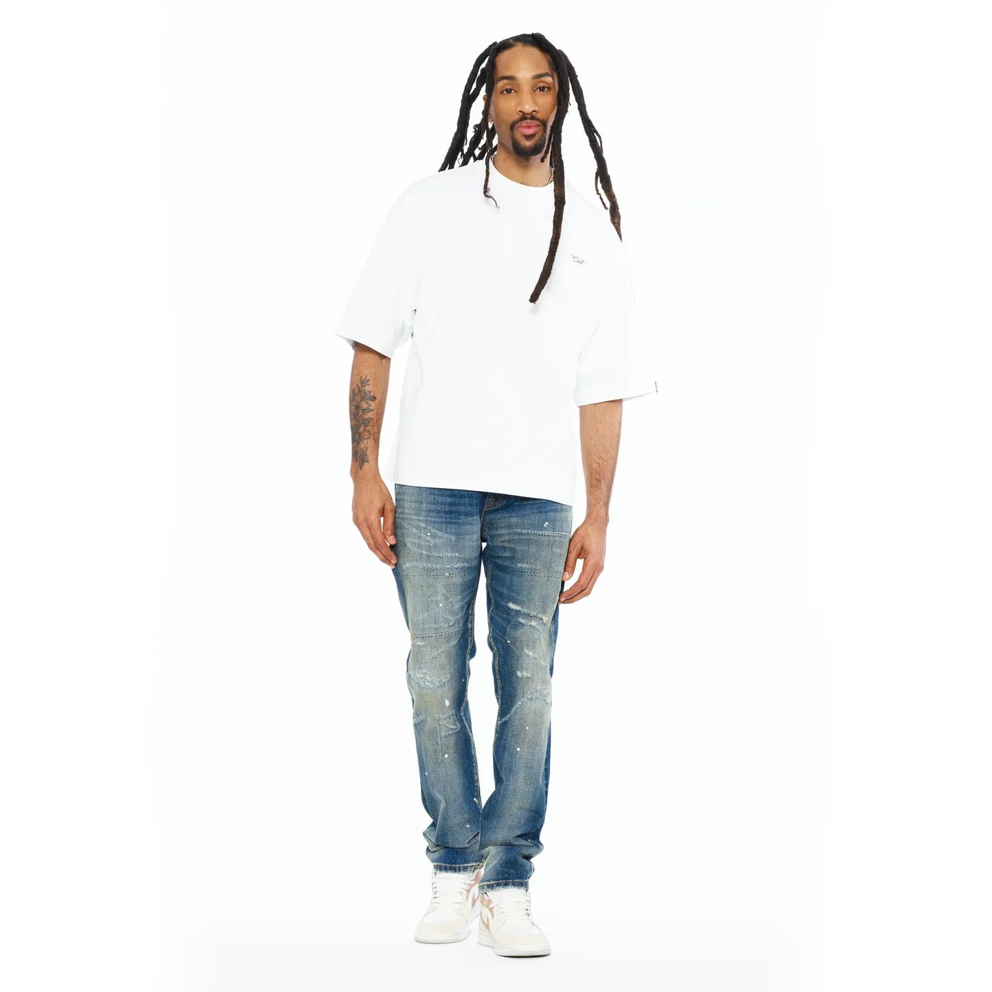 Cult Of Individuality Rocker Slim Straight 602 Jeans In Baltic