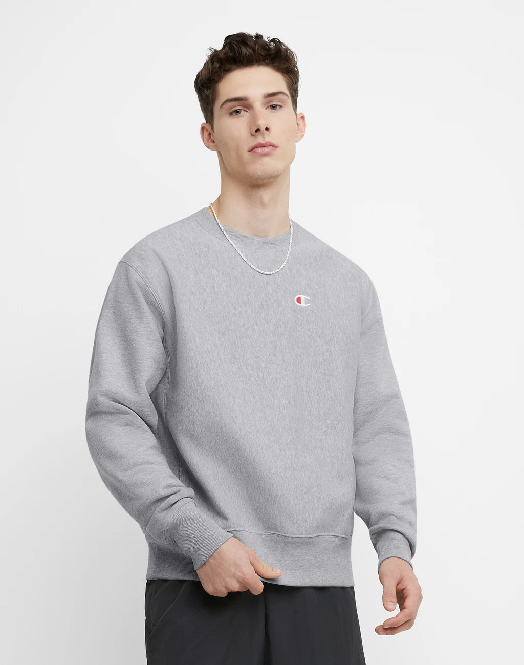 Champion Reverse Weave Crewneck Sweatshirt, C Logo