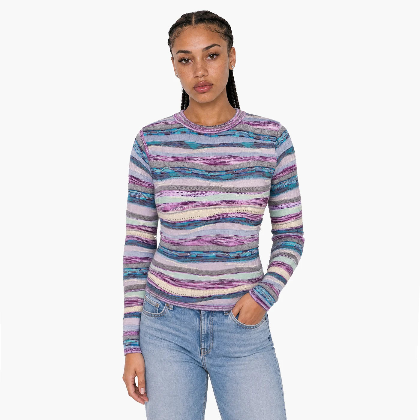 Coogi New - COOGI Women's All-Season Sweater Knit LS Top