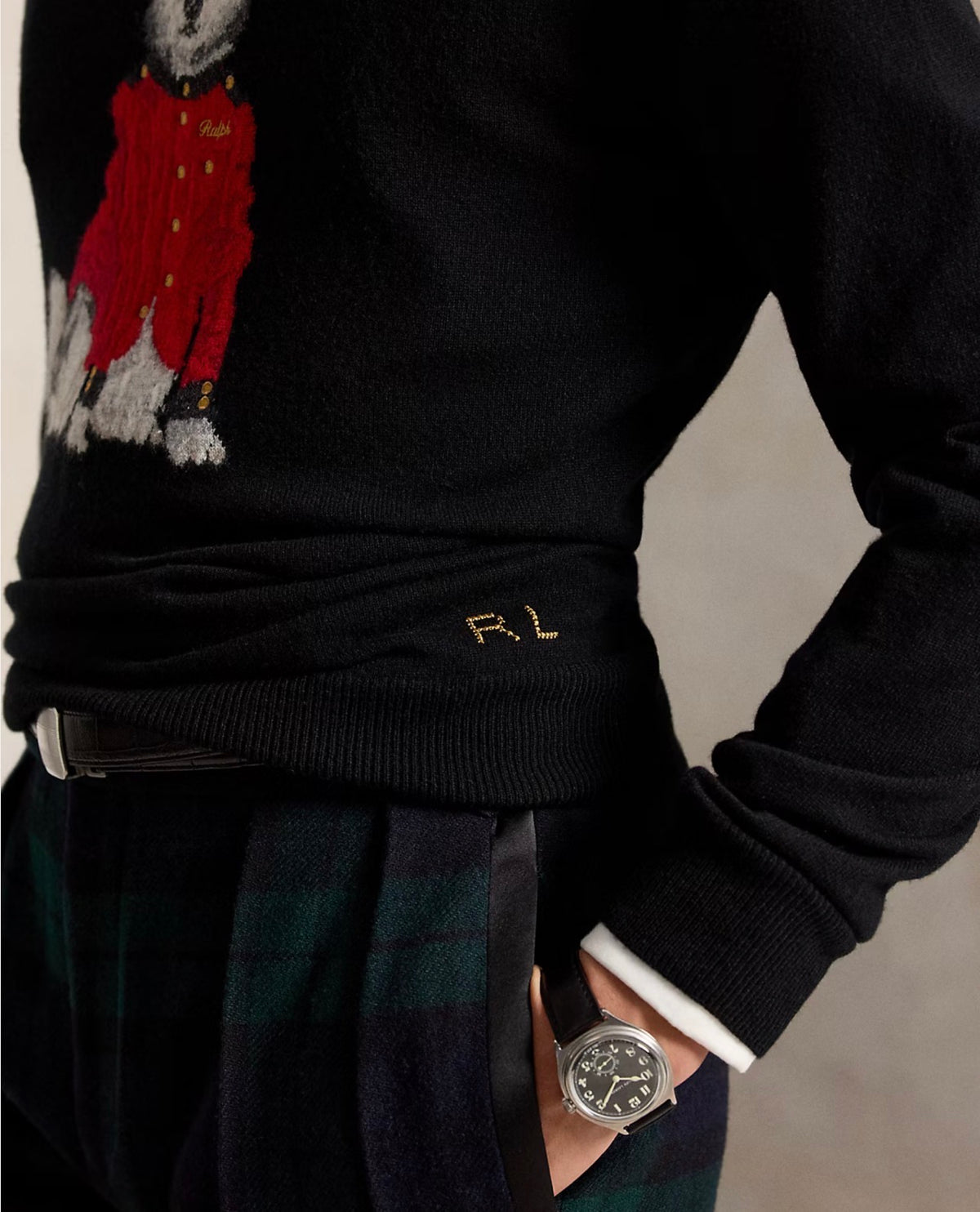Polo Ralph Lauren Dog-Intarsia Cashmere Sweater