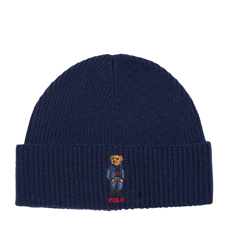 Polo Ralph Lauren Solid Denim Bear Beanie