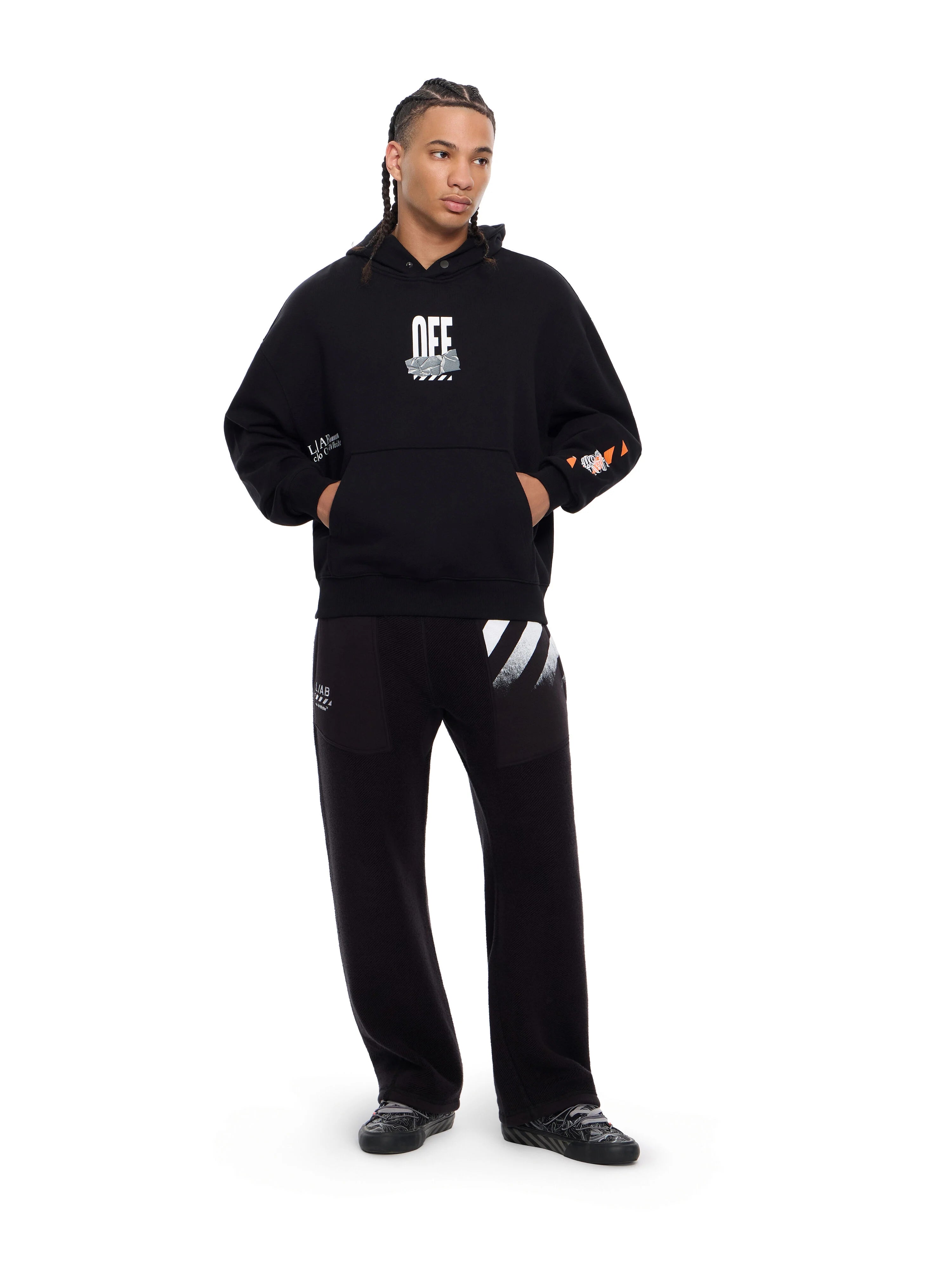 L/AB c/o Off-White L/AB Off Active Tape Hoodie