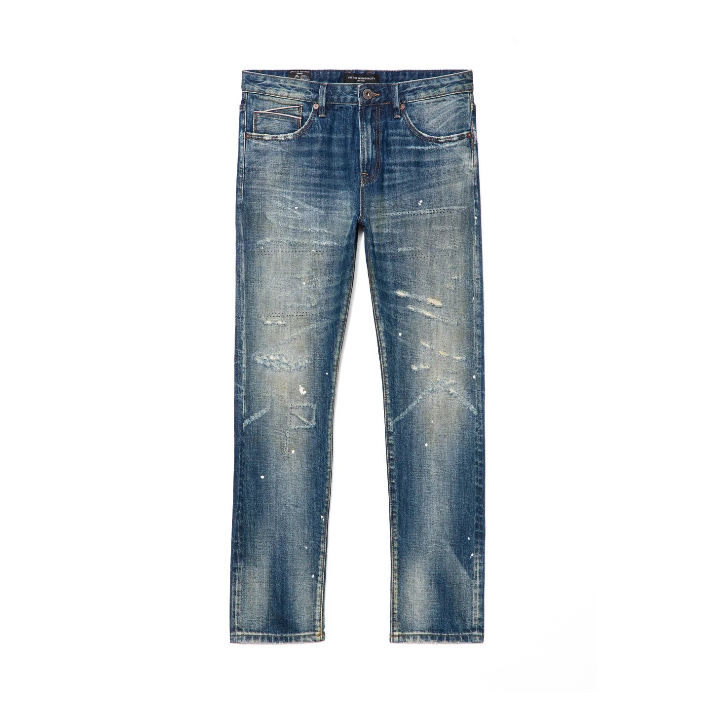 Cult Of Individuality Rocker Slim Straight 602 Jeans In Baltic