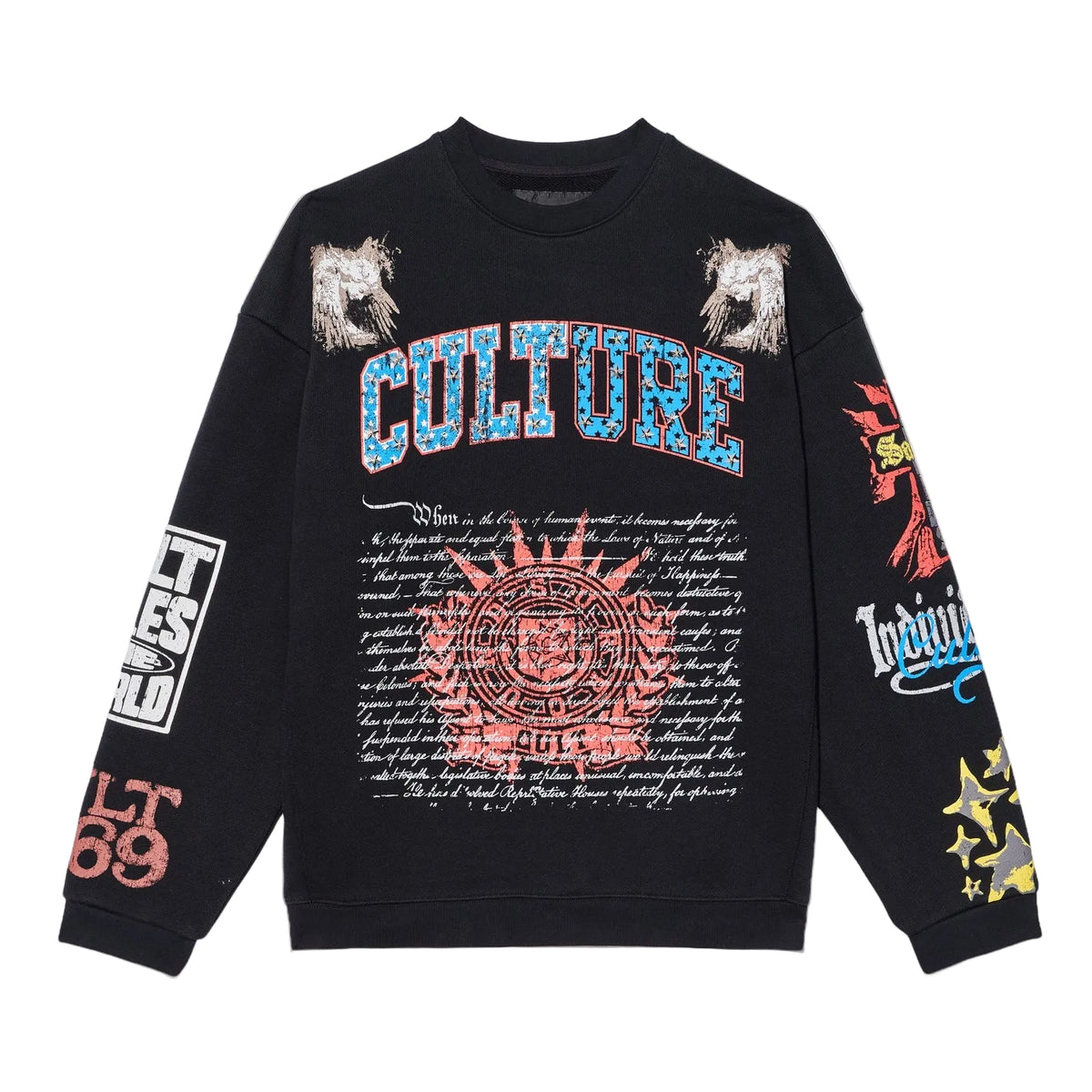 Cult Of Individuality French Terry Fleece Crew Sweatshirt “  Culture “ 620 Grams