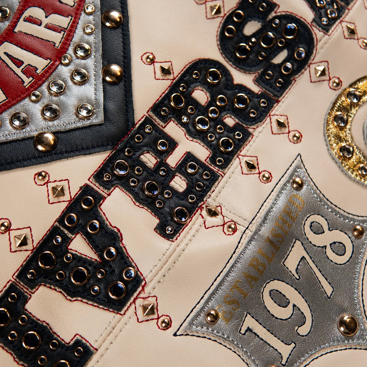 Pelle Pelle  Unraveled Anniversary Jacket “Studs & Rhinestone”