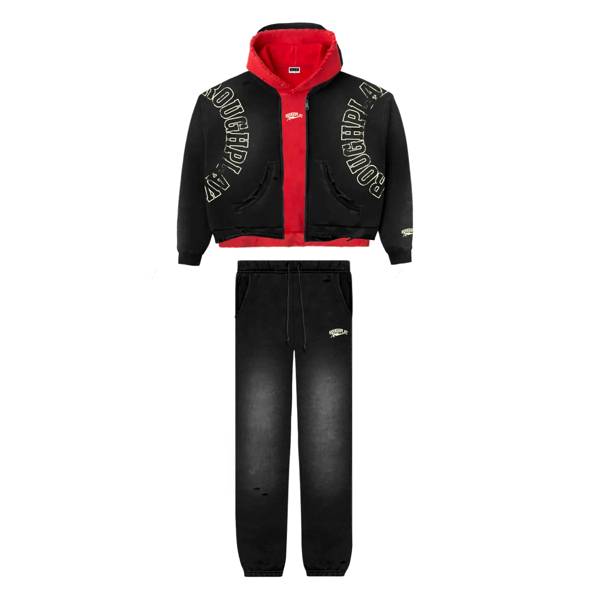 RoughPlay Double Hood Sweatsuits (Black)