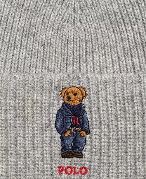 Polo Ralph Lauren Solid Denim Bear Beanie