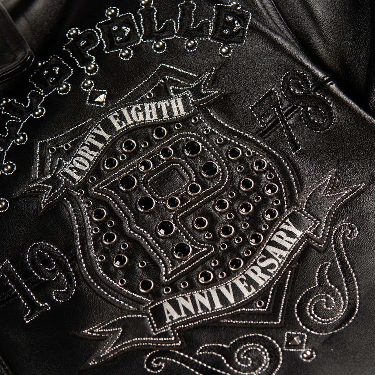 Pelle Pelle  Unraveled Anniversary Jacket “Studs & Rhinestone”