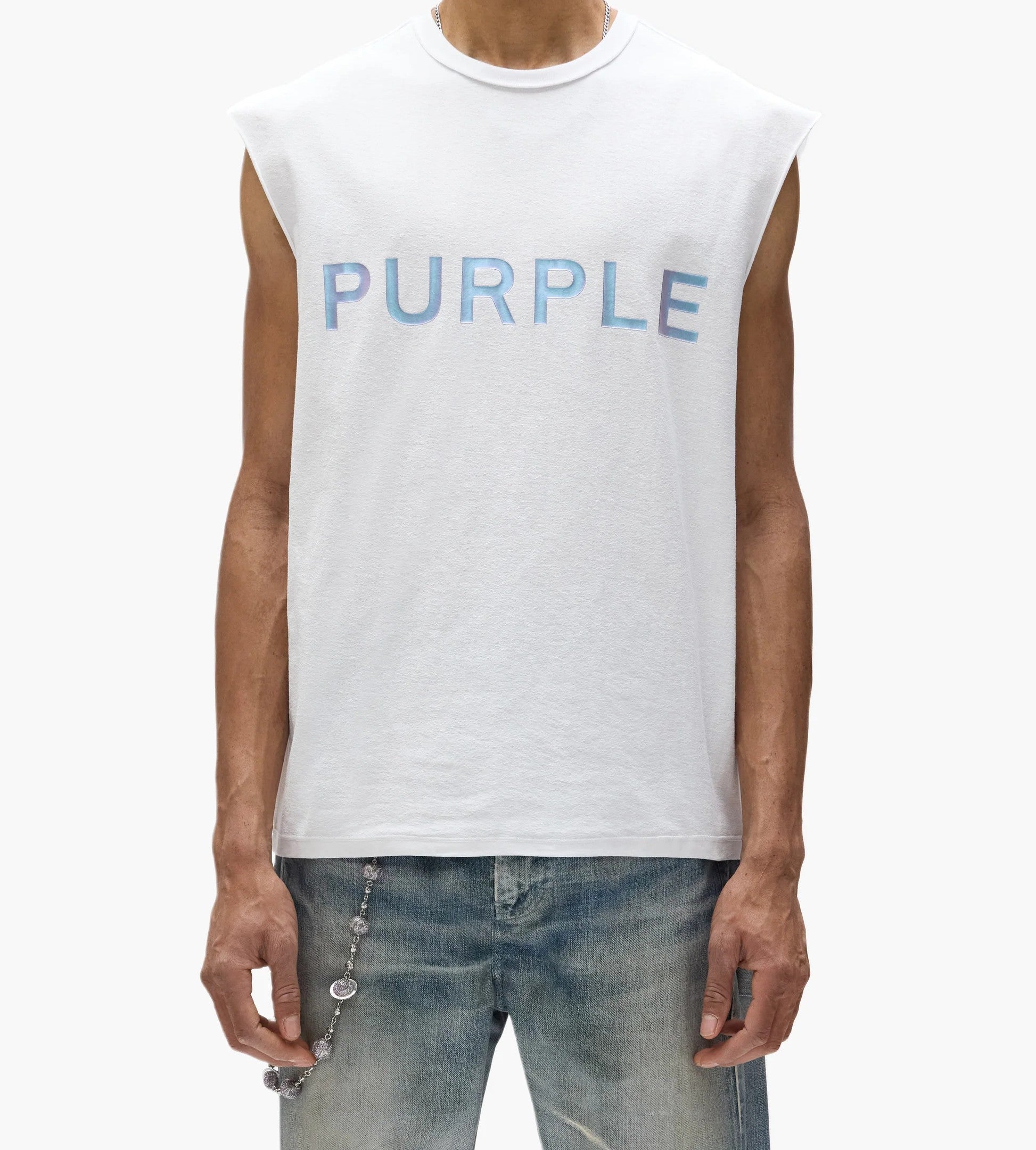 Purple Brand Textured Sleeveless