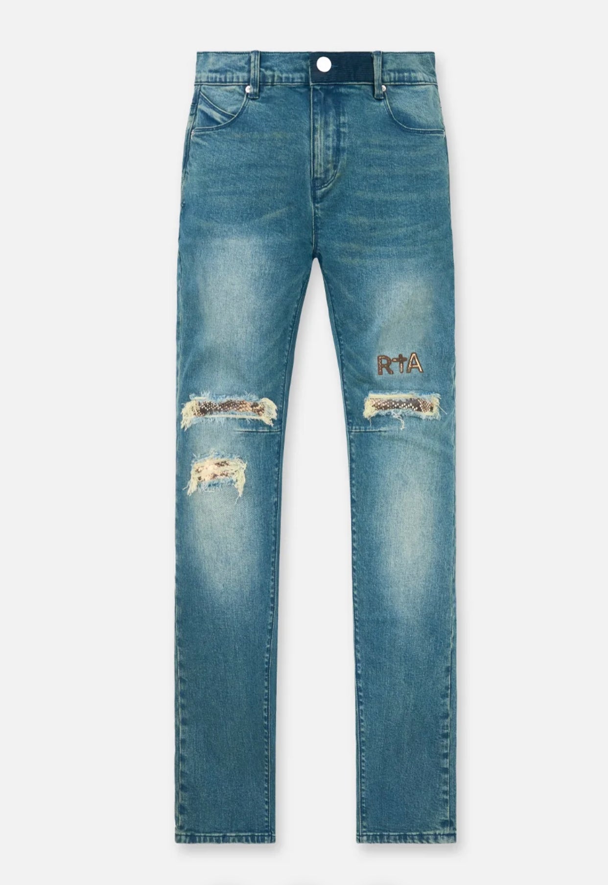 BRYANT SKINNY JEAN | BLUE DISTRESSED SNAKE