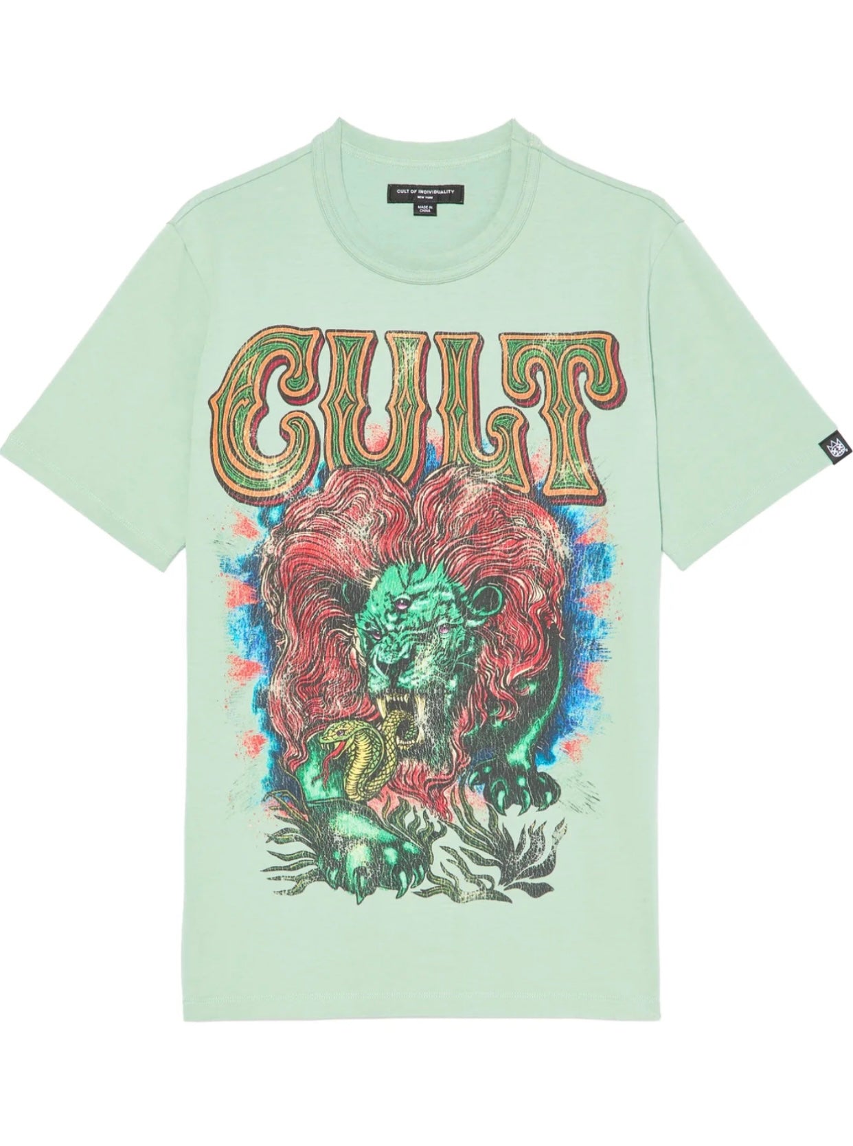 CULT OF INDIVIDUALITY Short Sleeve Crewneck Tee “Lion”