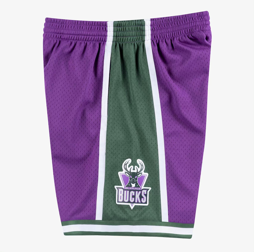 Mitchell & Ness Milwaukee Bucks 2000-01 Purple Swingman Basketball Shorts