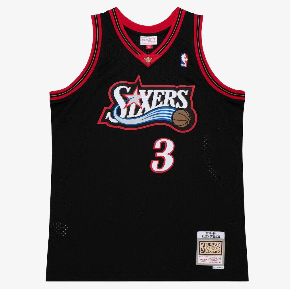 Allen Iverson Philadelphia 76ers 1997/98 Black Swingman Player Jersey