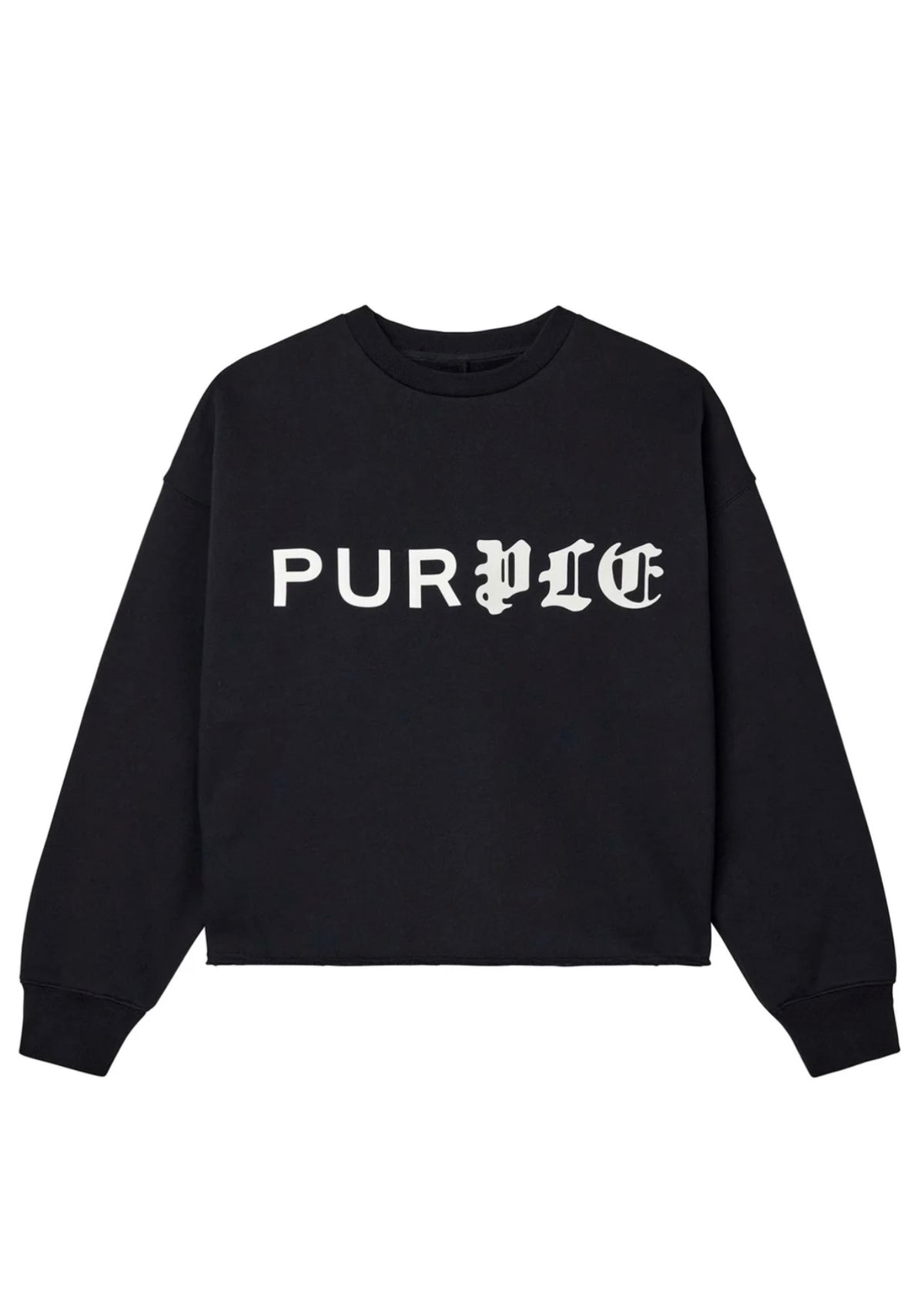 Purple Brand Half & Half Crewneck Sweater