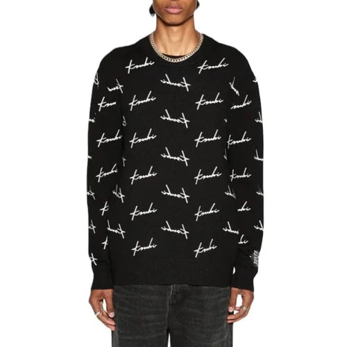 Ksubi Skript Knit Crew Black